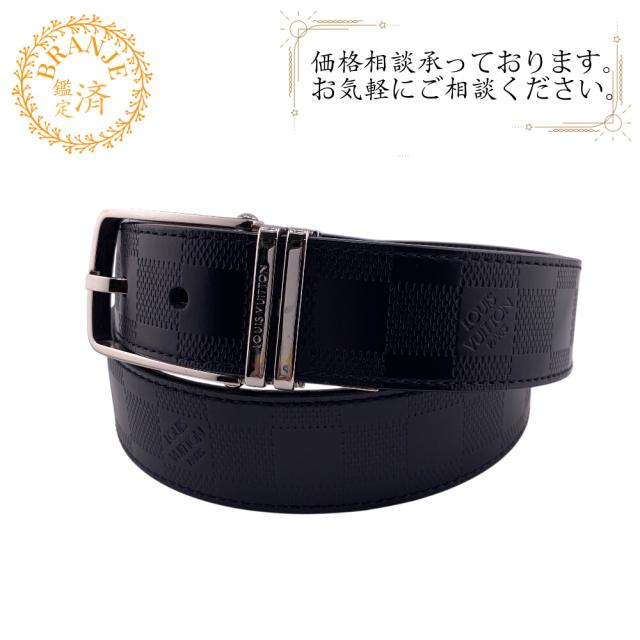 Louis Vuitton 黒 レザー ベルト LOUIS VUITTON レザーベルトセット LOUIS VUITTON ルイ