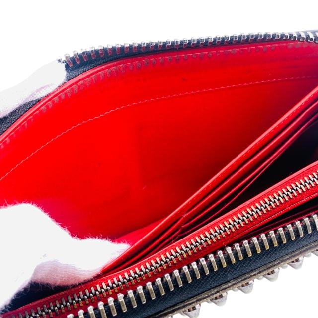 Christian Louboutin スタッズ 長財布 ブラウン Christian Louboutin クリスチャンルブタン ラウンドファスナー