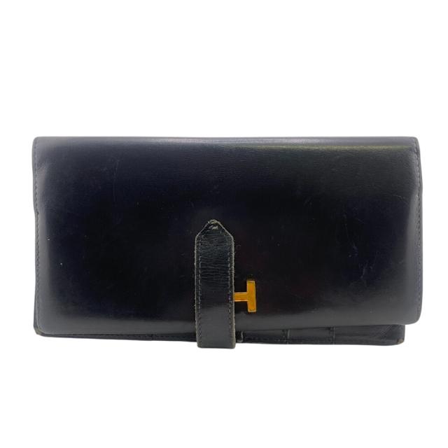 HERMES べアン 長財布 美品 エルメス［べアン］美品 カードポケット10ヶ所 三つ折り長財布 奇跡の