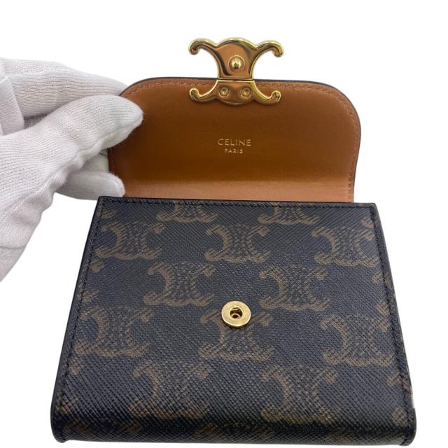 CELINE セリーヌ スモール トリオンフ レザー 三つ折り財布