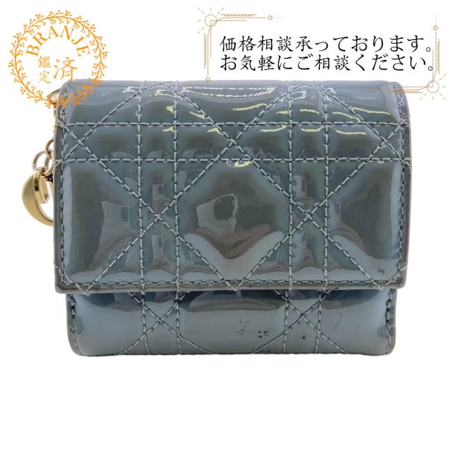 Christian Dior クリスチャンディオール ロータスウォレット エナメル