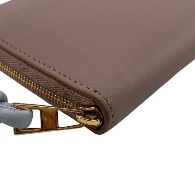 LOEWE　ロエベ　ベージュ レザー 長財布 ジッパー式 LOEWE ロエベ ラウンドファスナー長財布 KNOT ノット CEM1G39X01
