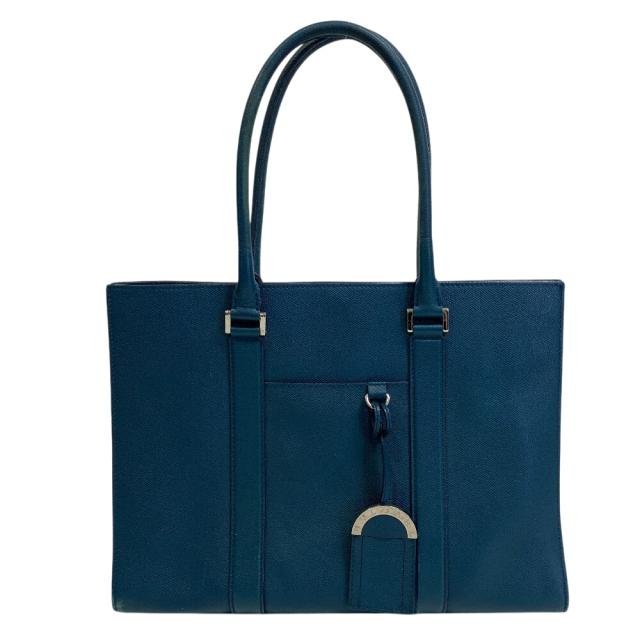 BVLGARI ブルガリ ビジネスバッグ メンズ  ブルー　レザー ロゴ ブルガリ ビジネスバッグ メンズ - レザー 人気定番，大人気