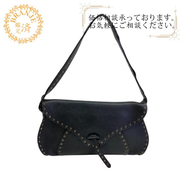 CELINE セリーヌ ワンショルダーバッグ ワンショルダーバッグ スタッズ レザー ショルダーバッグ ブラック レディース ブランド ショルダーバッグ