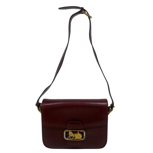 CELINE セリーヌ ショルダーバッグ ヴィンテージ 馬車金具 レザー