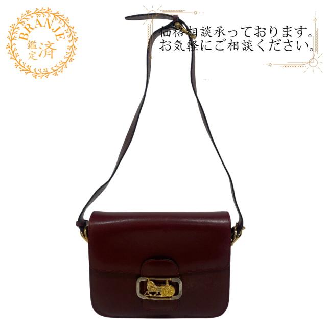 CELINE セリーヌ ショルダーバッグ ヴィンテージ 馬車金具