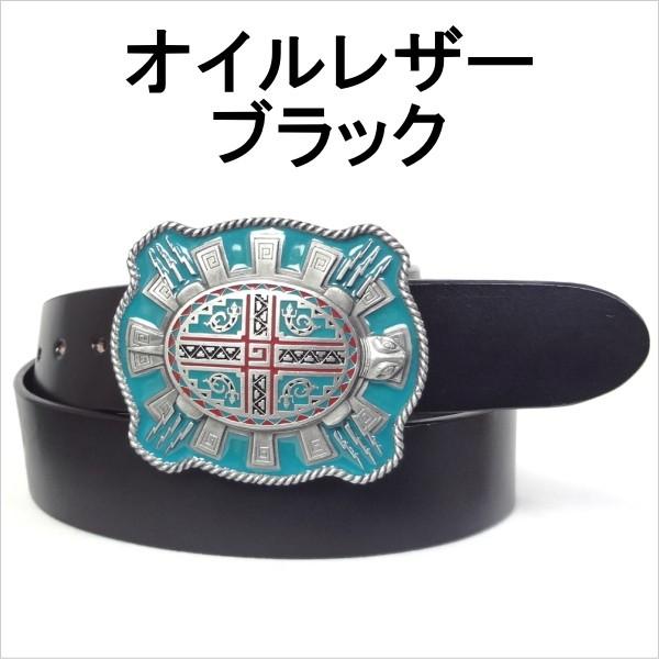ベルト 本革サドルレザー オイルレザーブラック 米国製バックル 幅40mm