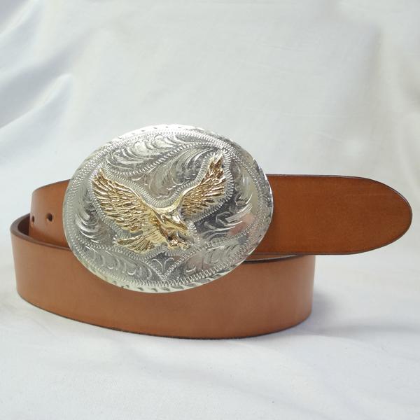 ベルト 本革サドルレザー オイルレザーブラック バックル 幅40mm 牛皮