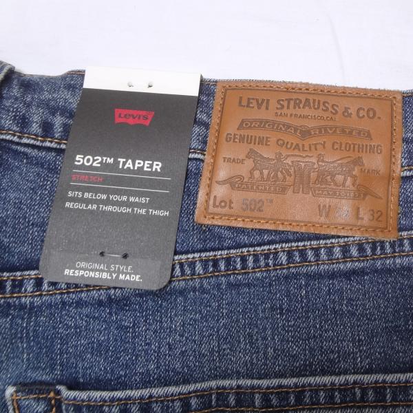 リーバイス 502 ストレッチデニム ジーンズ Levi’s W34インチ ミッドインディゴ ブルー メンズカジュアルアメカジ〇の通販は