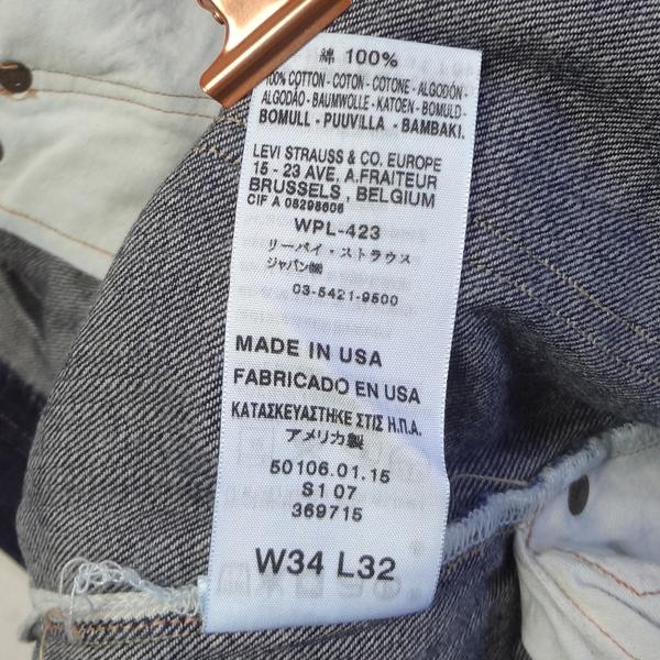 リーバイス 501XX ビンテージ アメリカ製 復刻 1906モデル W34インチ ダメージジーンズ LEVI’S MADE IN THE USA_4