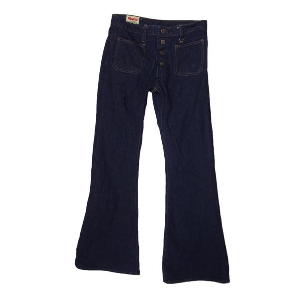 バイソン BISON 日本製 ベルボトム ブーツカット ジーンズ フレアー ラッパ W31インチの通販は