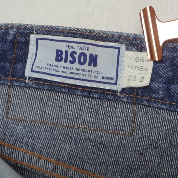 バイソン BISON ベルボトム ブーツカット ジーンズ フレアー ウェストW28インチ 小さいサイズの通販は