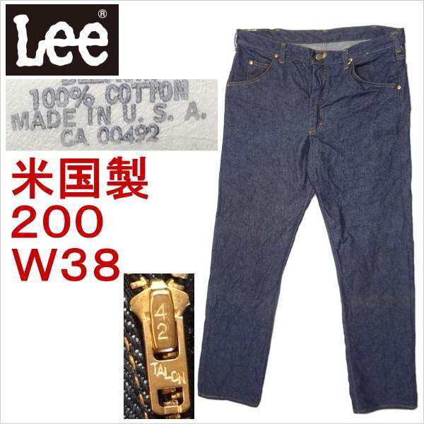 リー Lee デニム 米国製 200 ジーンズ デニム ジーパン G メンズ 大きいサイズ W38インチ