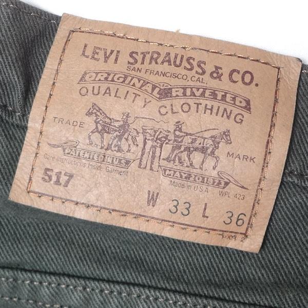 リーバイス 517 米国製 ブーツカット モスグリーン W33インチ Levi’s MADE IN THE USA メンズカジュアルアメカジ〇 リーバイス 517 米国製 ブーツカット モスグリーン W33インチ Levi's