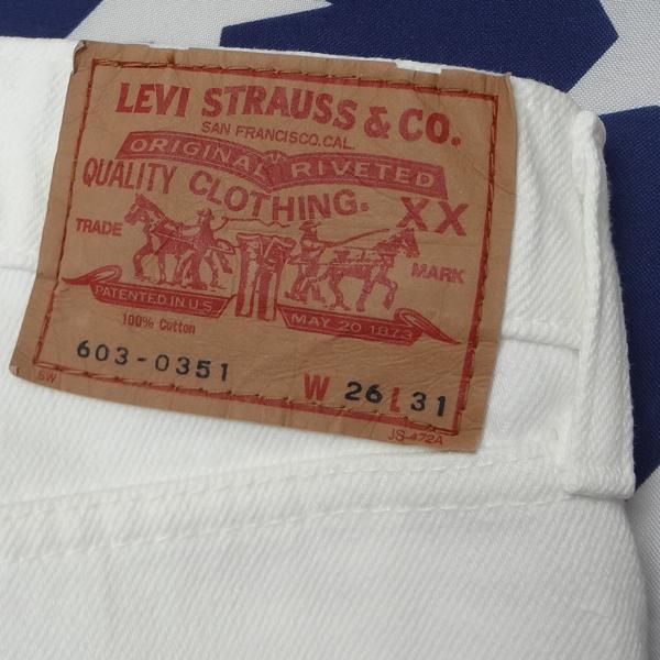 リーバイス ホワイト 白 日本製 ジーンズ 603 スリム Levi's メンズ W26 残りわずか 在庫わずか_7