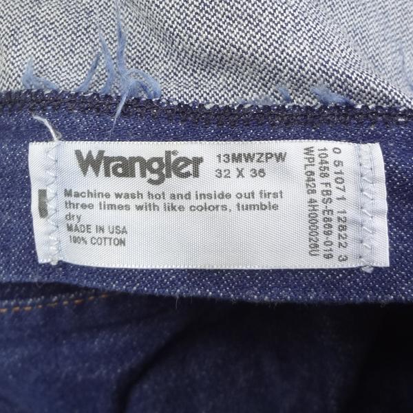 ラングラー Wrangler 米国製 13MWZ カーボーイカット ジーンズ W32L36 ブルー 青 MADE IN THE USAの通販は