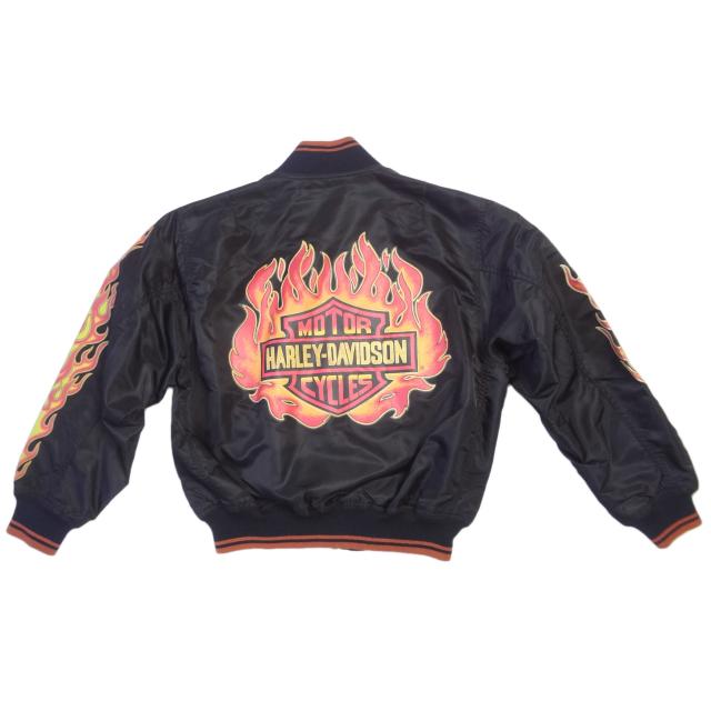 ハーレーダビッドソン サイズM デッドストック ロゴ刺繍 スタジャン
