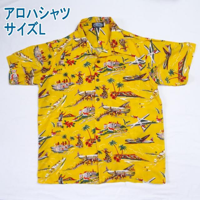 アロハシャツ サイズL 半袖シャツ メンズカジュアル 夏物 サマー ハワイ ワイキキ hawaiiの通販は 4,950円