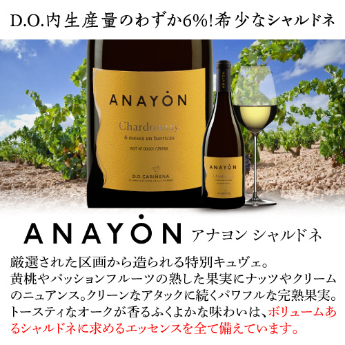 1本あたり3, 送料無料 アナヨン シャルドネ [2024] グランデズ ビノス 750ml 12本入 ケース スペイン 白ワイン 浜運A_6