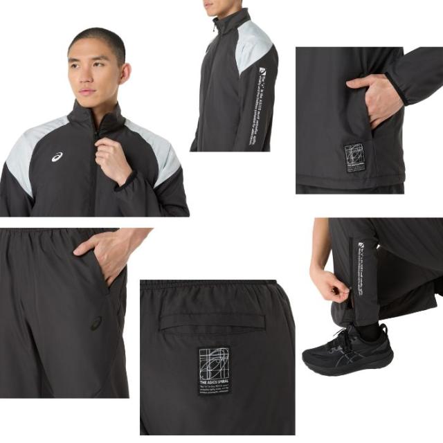 【送料無料】アシックス asics 裏トリコットグラフィックウインドブレーカー 上下セット 2031F175 2031F176 メンズ レディース 男女兼用 防寒 保温 吸湿発熱 BAKWARM トレーニング 移動着 チームウェア_4