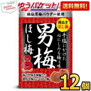 ゆうパケット送料無料 ノーベル 男梅ほし梅 20g×12袋(6袋×