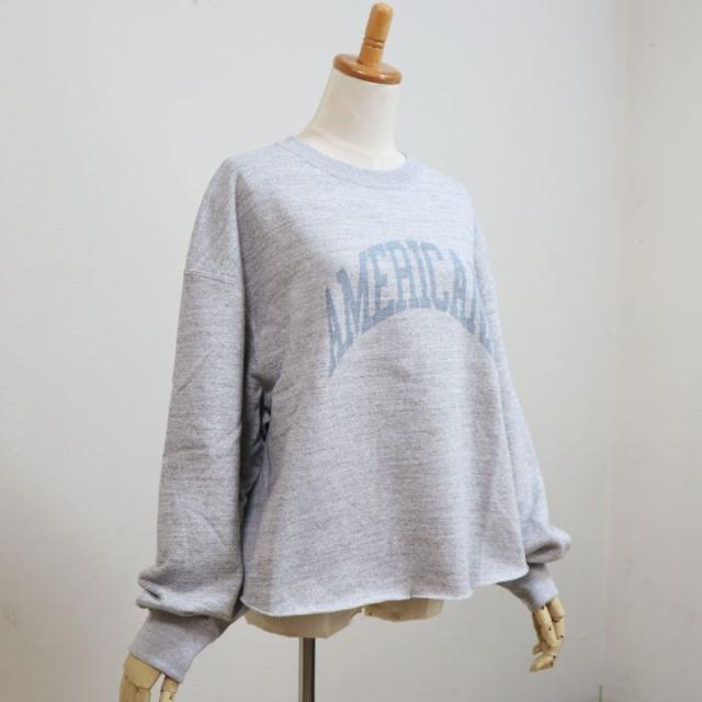 2025年秋冬NEW  Americana アメリカーナ 14ゲージ裏毛 リバースウィーブ ワイドカットオフ クルーネック スウェット AMERICANA BRF-736A/2  レディース 2025年秋冬NEW Americana アメリカーナ 14ゲージ裏毛 リバースウィーブ