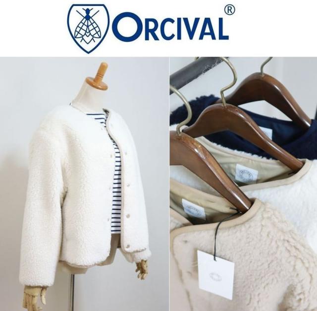 2025秋冬 ORCIVAL オーシバル オーチバル ボアフリース ノーカラーブルゾン #OR-A0741 BFF レディース