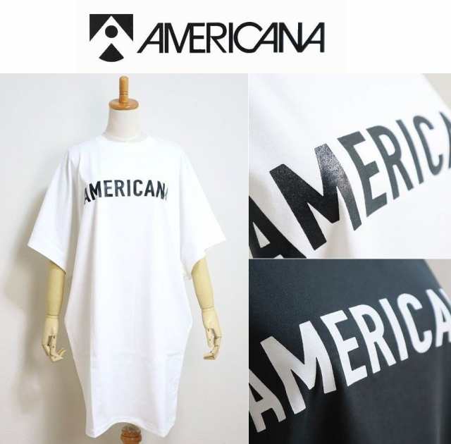 2024春夏 Americana アメリカーナ ワイドスリーブ チュニック丈 TEE ワンピース AMERICANA BRF-M-685A レディース