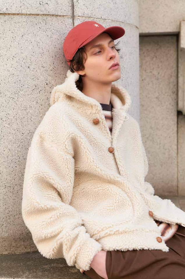 2025秋冬新作 GYMPHLEX ジムフレックス BOA クルミボタン フード