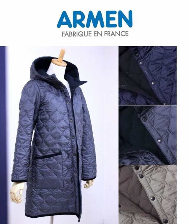 SALE30%OFF 2023秋冬入荷 Armen アーメン リバーシブル フーデッドコート NAM1753 レディース