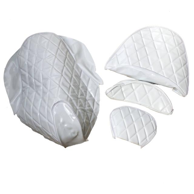 マジェスティ 250 SG20J 4D9 エナメル シートカバー シート皮 張替え用 艶あり 白 4点セットの通販はシート