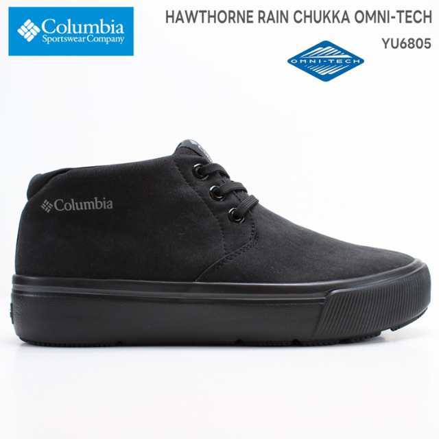 コロンビア ホーソンレイン チャッカ オムニテック YU6805-010 BLACK Columbia HAWTHORNE RAIN CHUKKA OMNI-TECH 防水スニーカー レイン