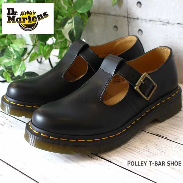 ドクターマーチン レディース ドクターマーチン POLLEY T-BAR SHOE 14852001 BLACK レディース Tバー ストラップ Dr.Martens ポリー Tバ