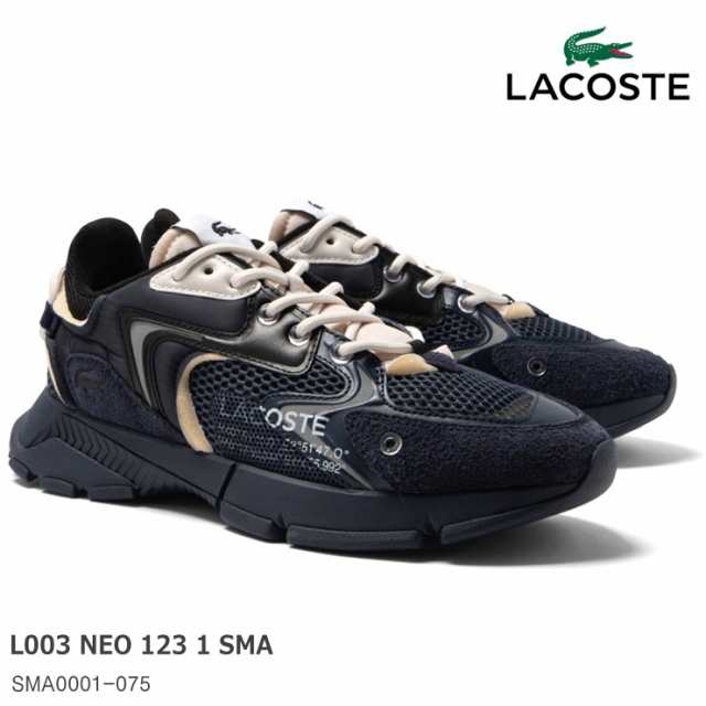 ラコステ スニーカー LACOSTE L003 NEO 123 1 SMA SM0001-075 ブラック ラコステ