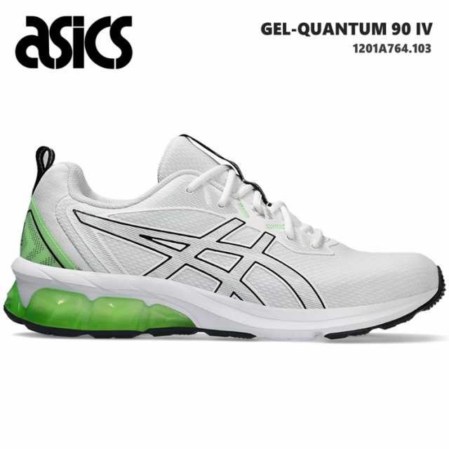 アシックス asics メンズスニーカー ゲル クオンタム 90 IV 1201A764-103 WHITE/ILLUMINATE GREEN asics GEL-QUANTUM 90 IV