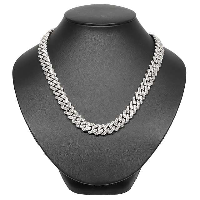 モアサナイト シルバー ネックレス&ペンダント 41cm CROWN-0.5CT