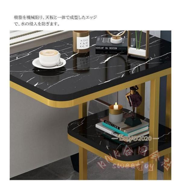 コの字型サイドテーブル昇降キャスター付き KNK(株) 高さ66-106cm北欧ベッド横デスク玄関回転おしゃれ多機能テーブル_8