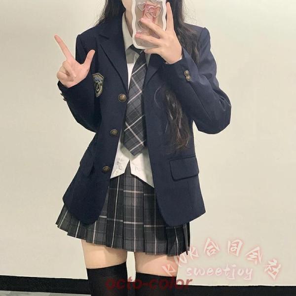 卒業式入学式スーツ女の子5点セットKNK(株）チェック柄ジャケット＋スカートなどのジュニアフォーマルで小学生のJK制服風コーデ春秋対応_11