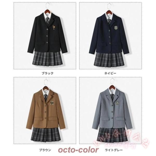 卒業式入学式スーツ女の子5点セットKNK(株）チェック柄ジャケット＋スカートなどのジュニアフォーマルで小学生のJK制服風コーデ春秋対応_7