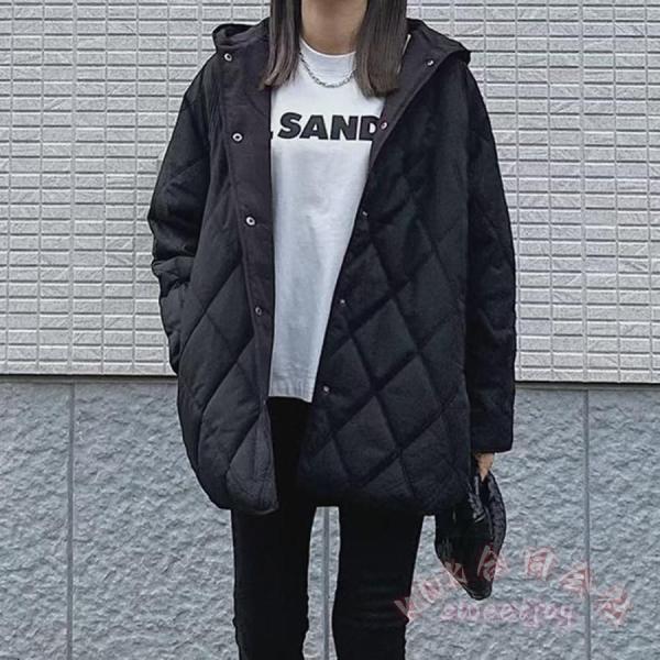 軽い暖かい中綿キルティングコートフード付きKNK(株）レディースのゆったりカジュアル防寒アウターでキルティングカーデ感覚の羽織り