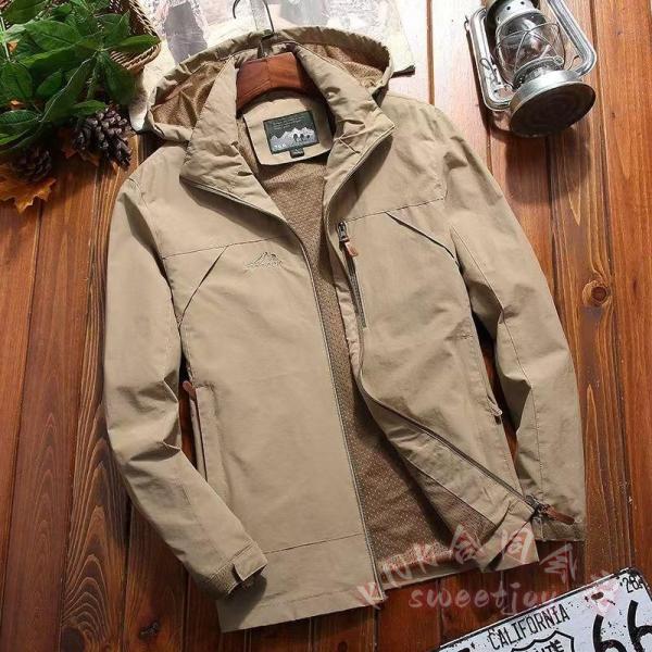 フード脱着可メンズヤッケ撥水ジャケットKNK(株）軽作業（塗装/農作業）や仕事服としてもアウトドア釣りにも使えるフード付きマウンテンパーカー
