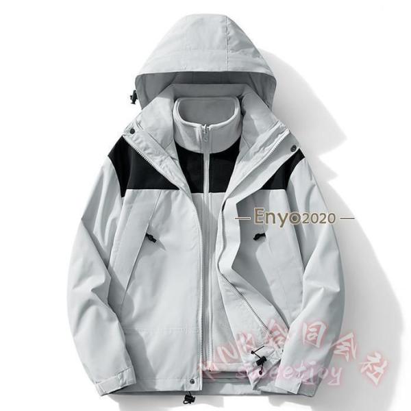 3wayフリースライナー付き防寒マウンテンパーカーKNK(株）メンズレディース対応で防水防風の冬服ジャケットとしてライナー脱着できるウィンドブレーカー_2