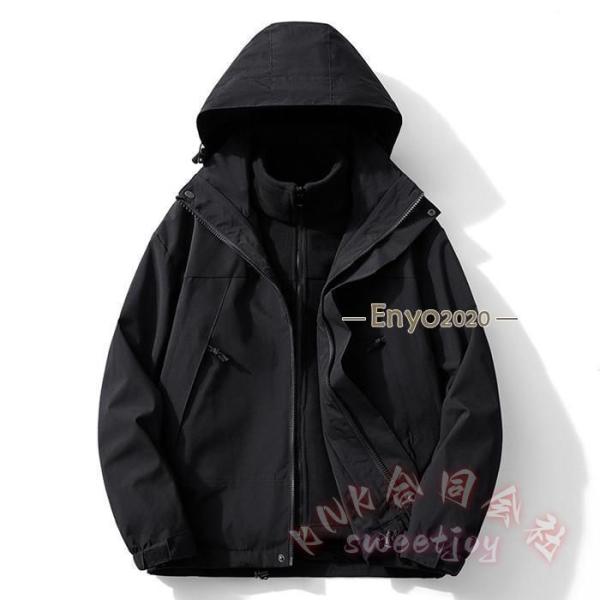 3wayフリースライナー付き防寒マウンテンパーカーKNK(株）メンズレディース対応で防水防風の冬服ジャケットとしてライナー脱着できるウィンドブレーカー_3