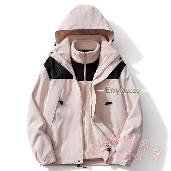 3wayフリースライナー付き防寒マウンテンパーカーKNK(株）メンズレディース対応で防水防風の冬服ジャケットとしてライナー脱着できるウィンドブレーカー_5