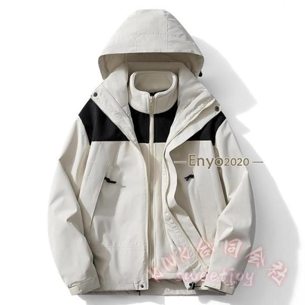3wayフリースライナー付き防寒マウンテンパーカーKNK(株）メンズレディース対応で防水防風の冬服ジャケットとしてライナー脱着できるウィンドブレーカー_7