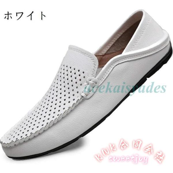 メンズローファー メッシュ 本革 軽量 2WAY履き方 KNK(株） スリッポン モカシン 素足OK 大きいサイズ サボサンダル風 カジュアル 通勤にも_3