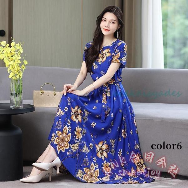 ワンピース レディースマキシ 花柄マキシ丈ロング 夏春40代50代Aライン半袖 KNK(株) ゆったり大きいサイズ カジュアルおしゃれ 人気マキシワンピ ワンピース レディースマキシ 花柄マキシ丈ロング 夏春40代50代Aライン半袖 KNK(株) ゆったり大きいサイズ カジュアルおしゃれ 人気マキシワンピ