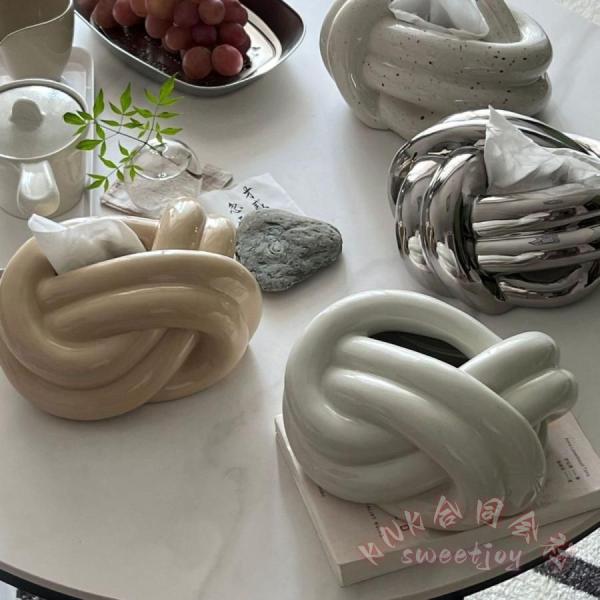 ティッシュケース 北欧雑貨 韓国インテリア アイボリー KNK(株） ティッシュカバー おしゃれ インテリア雑貨 シンプル 生活感隠し リビング 寝室 デスク