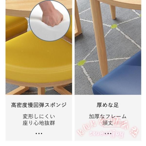 北欧風 ダイニングテーブルセット 丸テーブル 天然木 モダン KNK 椅子付き ダイニングセット 木製 おしゃれ 食卓 リビング 省スペース ナチュラル インテリア_12