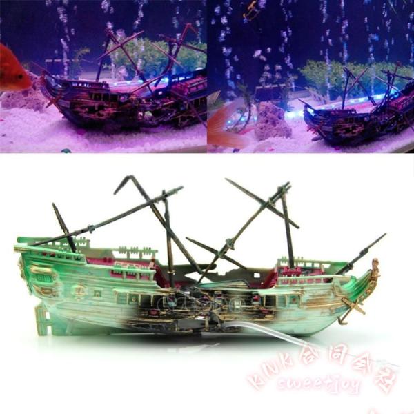アクアリウム 水槽 オブジェ アクセサリー 沈没船 沈没船レイアウト